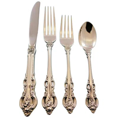 Pre-owned Towle Silversmiths El Grandee By Towle Sterling Silver Flatware Set For 12 Service 61 Pieces In Sand