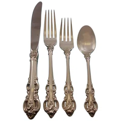 Pre-owned Towle Silversmiths El Grandee By Towle Sterling Silver Flatware Set For 8 Service 32 Pieces In Brown