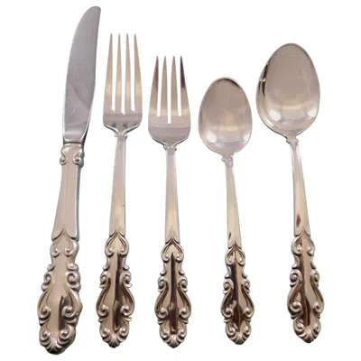 Pre-owned Towle Silversmiths Esplanade By Towle Sterling Silver Flatware Set For 12 Service 60 Pieces In Brown