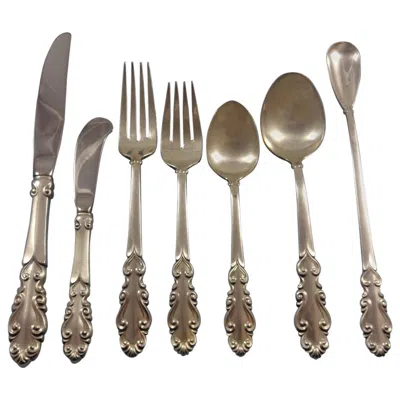 Pre-owned Towle Silversmiths Esplanade By Towle Sterling Silver Flatware Set For 12 Service 84 Pieces In Black