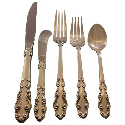 Pre-owned Towle Silversmiths Esplanade By Towle Sterling Silver Flatware Set For Eight Service 40 Pieces In Brown