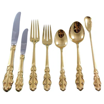 Pre-owned Towle Silversmiths Esplanade Gold By Towle Sterling Silver Flatware Set For 12 Service 91 Pieces