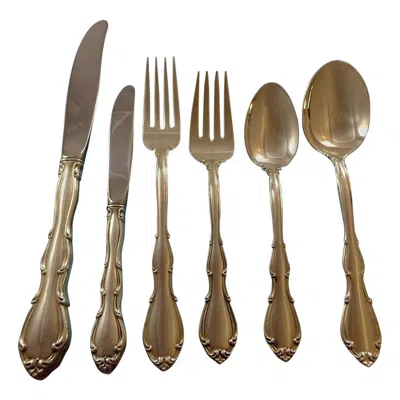 Pre-owned Towle Silversmiths Fontana By Towle Sterling Silver Flatware Set For 12 Service 82 Pcs Many Servers In Brown
