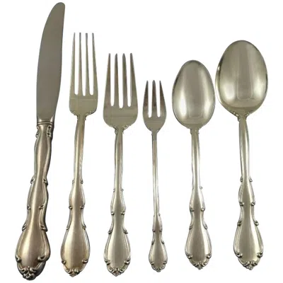 Pre-owned Towle Silversmiths Fontana By Towle Sterling Silver Flatware Set For 12 Service Of 77 Pieces
