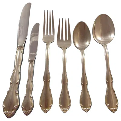Pre-owned Towle Silversmiths Fontana By Towle Sterling Silver Flatware Set For Eight Service 54 Pieces In Black
