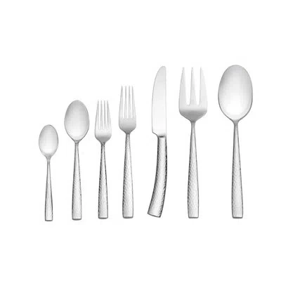 Towle Silversmiths Forged Texture 42 Piece Flatware Set