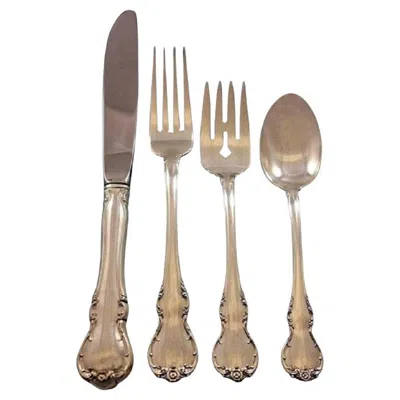 Pre-owned Towle Silversmiths French Provincial By Towle Sterling Silver Flatware Set 12 Service 48 Pieces In Brown