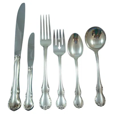 Pre-owned Towle Silversmiths French Provincial By Towle Sterling Silver Flatware Set 12 Service 81 Pcs Dinner