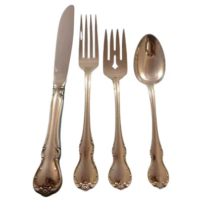Pre-owned Towle Silversmiths French Provincial By Towle Sterling Silver Flatware Set 6 Service 25 Pieces In Brown