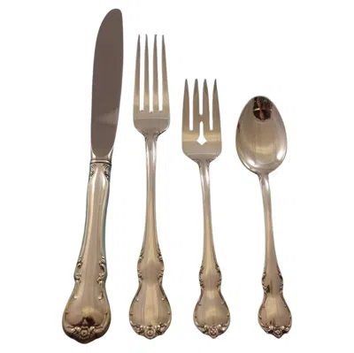 Pre-owned Towle Silversmiths French Provincial By Towle Sterling Silver Flatware Set Service 24 Pieces Dinner In Brown
