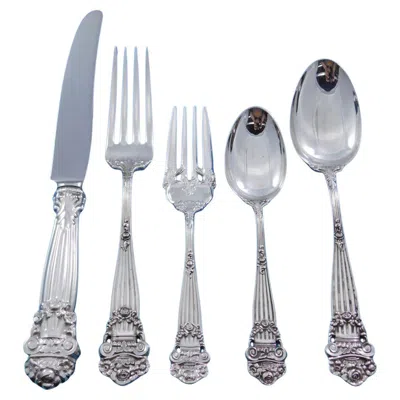 Pre-owned Towle Silversmiths Georgian By Towle Sterling Silver Flatware Set For 12 Service 60 Pcs Dinner Size