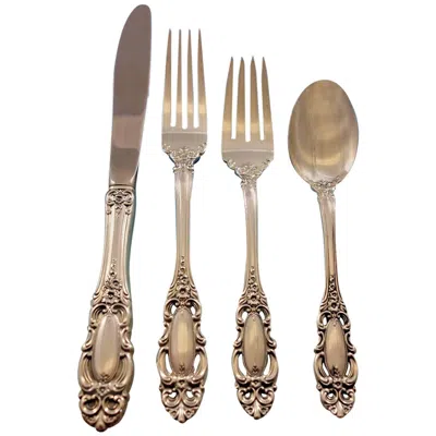 Pre-owned Towle Silversmiths Grand Duchess By Towle Sterling Silver Flatware Set For 12 Service 51 Pcs In Brown