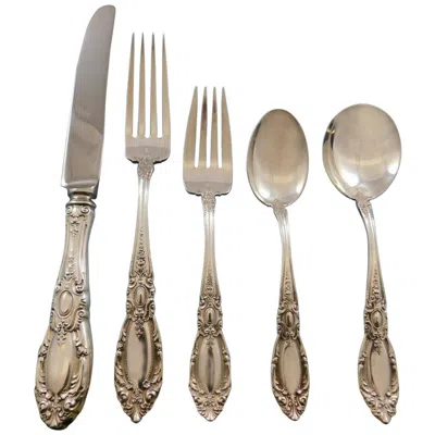 Pre-owned Towle Silversmiths King Richard By Towle Sterling Silver Flatware Set 12 Service 60 Pcs Dinner Size In Brown