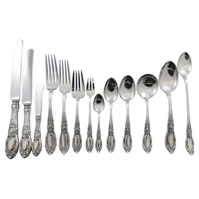 Pre-owned Towle Silversmiths King Richard By Towle Sterling Silver Flatware Set For 12 Service Dinner 179 Pcs
