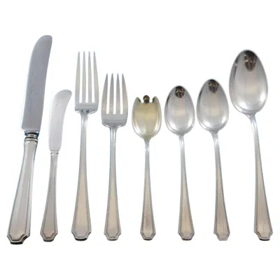 Pre-owned Towle Silversmiths Lady Constance By Towle Sterling Silver Flatware Set For 8 Service 77 Pieces