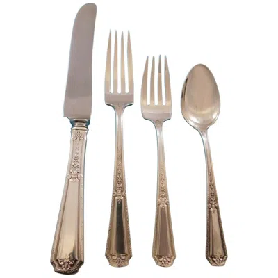 Pre-owned Towle Silversmiths Louis Xiv By Towle Sterling Silver Flatware Set For 12 Service 110 Pieces In Brown