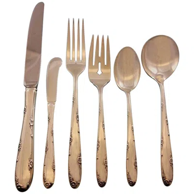 Pre-owned Towle Silversmiths Madeira By Towle Sterling Silver Flatware Service For 12 Set 78 Pieces In Brown