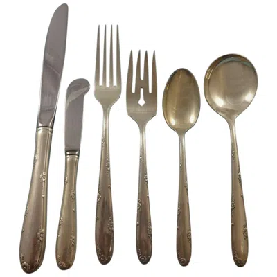 Pre-owned Towle Silversmiths Madeira By Towle Sterling Silver Flatware Service For 12 Set 83 Pieces In Brown