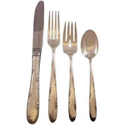 Pre-owned Towle Silversmiths Madeira By Towle Sterling Silver Flatware Set For 12 Service 58 Pcs In Brown