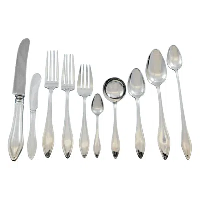 Pre-owned Towle Silversmiths Mary Chilton By Towle Sterling Silver Flatware Set For 8 Service 91 Pieces