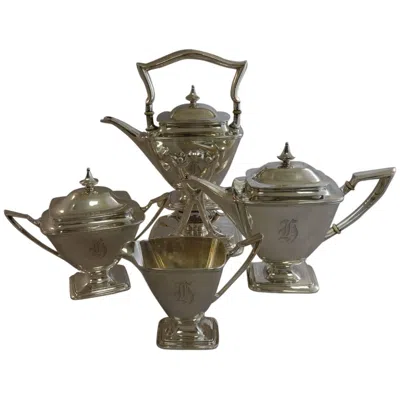 Pre-owned Towle Silversmiths Mary Chilton Towle Sterling Silver Tea Set Kettle Creamer Sugar 4-pc (#0174)