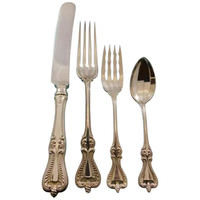 Pre-owned Towle Silversmiths Old Colonial By Towle Sterling Silver Flatware Set For 12 Service 144 Pcs Dinner In Brown