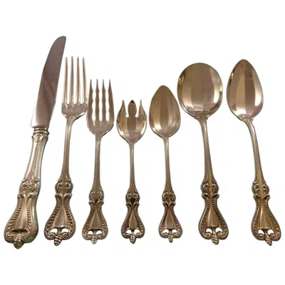 Pre-owned Towle Silversmiths Old Colonial By Towle Sterling Silver Flatware Set For 8 Service 69 Pcs Dinner In Brown
