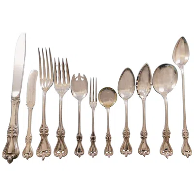 Pre-owned Towle Silversmiths Old Colonial By Towle Sterling Silver Flatware Set For Eight Service 100 Pieces In Sand