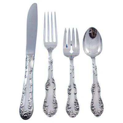Pre-owned Towle Silversmiths Old English By Towle Sterling Silver Flatware Set For 8 Service 34 Pieces