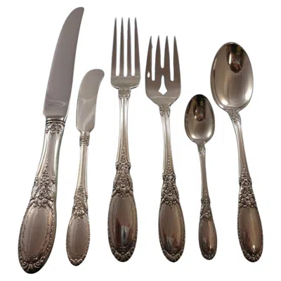 Pre-owned Towle Silversmiths Old Mirror By Towle Sterling Silver Flatware Service For 8 Set 52 Pieces