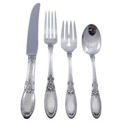 Pre-owned Towle Silversmiths Old Mirror By Towle Sterling Silver Flatware Set For 12 Service 53 Pieces