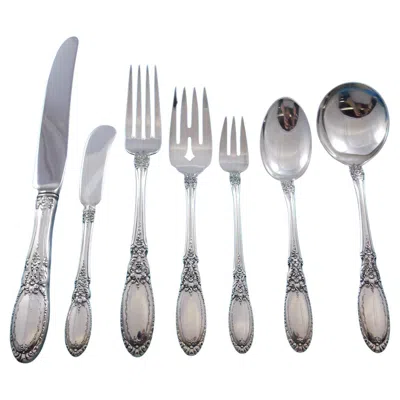 Pre-owned Towle Silversmiths Old Mirror By Towle Sterling Silver Flatware Set For 12 Service 89 Pieces