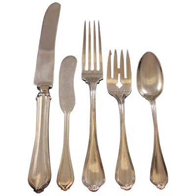 Pre-owned Towle Silversmiths Paul Revere By Towle Sterling Silver Flatware Set For 8 Luncheon Service 40 Pcs In Brown