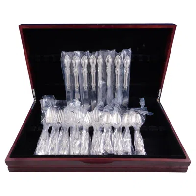 Pre-owned Towle Silversmiths Queen Elizabeth I By Towle Sterling Silver Flatware Set 8 Service 32 Pcs New In Black