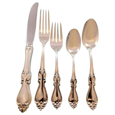 Pre-owned Towle Silversmiths Queen Elizabeth I By Towle Sterling Silver Flatware Set 8 Service 40 Pc Dinner In Sand