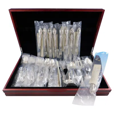 Pre-owned Towle Silversmiths Queen Elizabeth I By Towle Sterling Silver Flatware Set 8 Service 40 Pcs New In Black