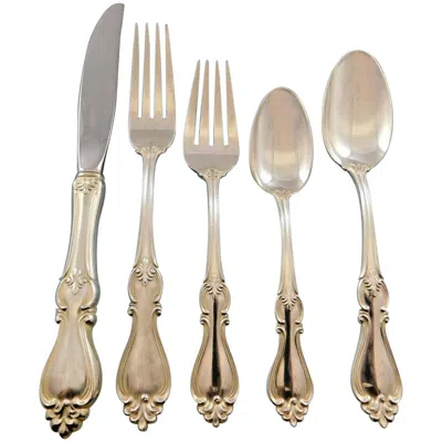 Pre-owned Towle Silversmiths Queen Elizabeth I By Towle Sterling Silver Flatware Set For 12 Service 67 Pieces In Sand