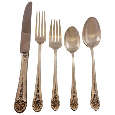 Pre-owned Towle Silversmiths Royal Windsor By Towle Sterling Silver Flatware Set For 8 Service 42 Pieces In Brown