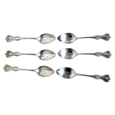 Pre-owned Towle Silversmiths Set 6 Towle "old Colonial Pattern" Sterling Silver Monogrammed Tea Spoons