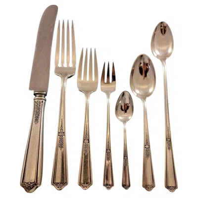 Pre-owned Towle Silversmiths Seville By Towle Sterling Silver Flatware Service Set 49 Pieces Dinner In Brown