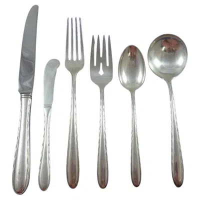 Pre-owned Towle Silversmiths Silver Flutes By Towle Sterling Silver Flatware Set For 12 Service 76 Pieces