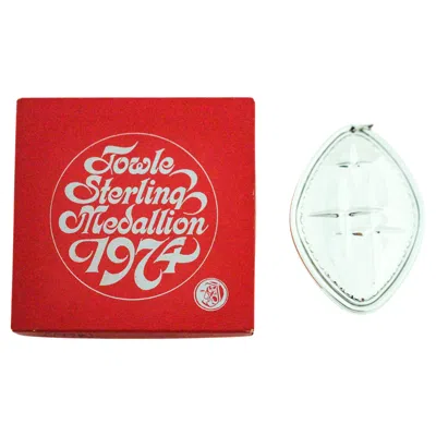 Pre-owned Towle Silversmiths Sterling Silver Christmas Ornament In Red