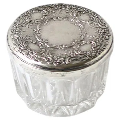 Pre-owned Towle Silversmiths Sterling Silver Jewelry Box With Vanity Mirror Victorian Style, Ca Late-20th C.