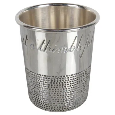 Pre-owned Towle Silversmiths Towle Novelty Barware Sterling Silver "just A Thimbleful" Jigger Shot Glass