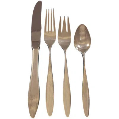Pre-owned Towle Silversmiths Vespera By Towle Sterling Silver Flatware Set For 8 Service 34 Pieces Modern In Brown