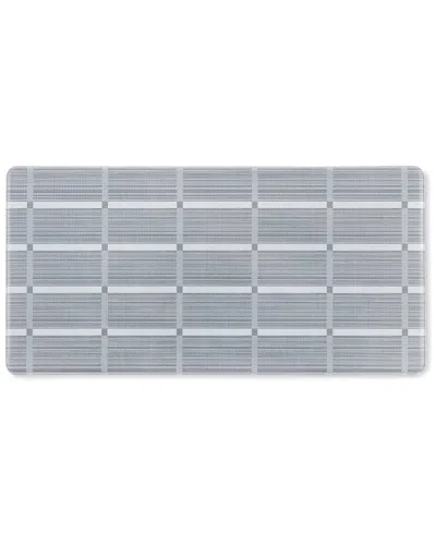 Town & Country Basics Comfort Windowpane Plaid Anti Fatigue Mat In Grey