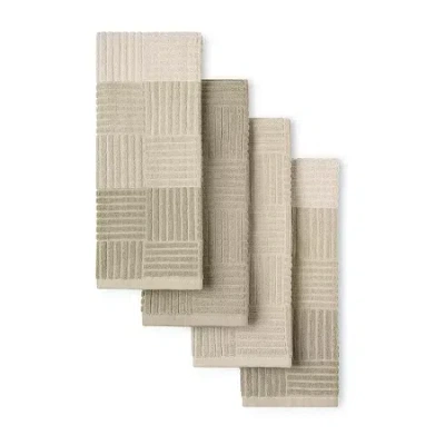 Town & Country Basketweave Kitchen Towel Set In Multi
