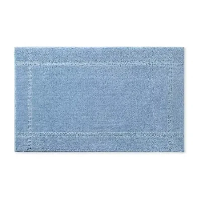 Town & Country Border Blue Bath Rug