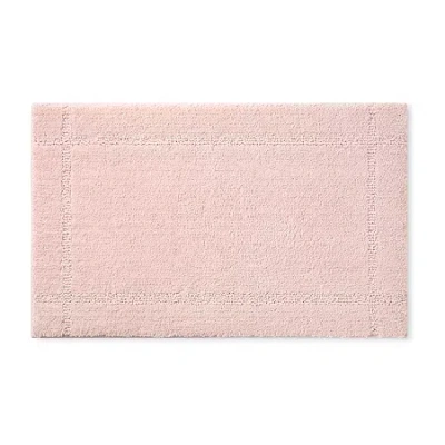 Town & Country Border Blush Bath Rug In Pink