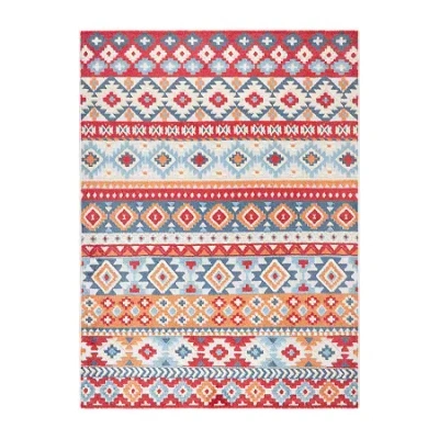 Town & Country Dahlia Pattern Outdoor Indoor Rectangular Area Rug In Multi